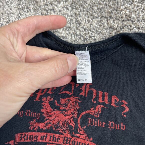 Twin Six Baby Shirt Alpe D’huez King Of The Mountain Size 12-18 Months Cycling - Picture 3 of 4